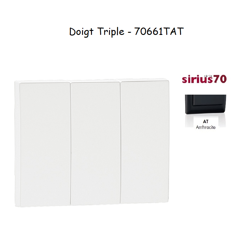 Doigt Triple Sirius 70661TAT Anthracite