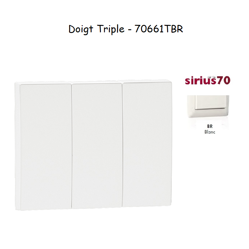 Doigt Triple Sirius 70661TBR Blanc