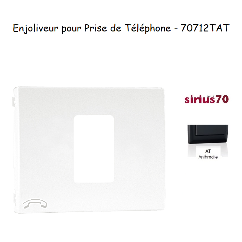 Enjoliveur de prise de tépléphone Sirius 70712TAT Anthracite