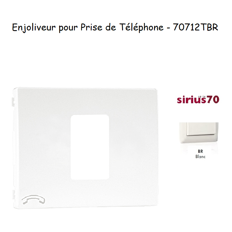Enjoliveur de prise de tépléphone Sirius 70712TBR Blanc