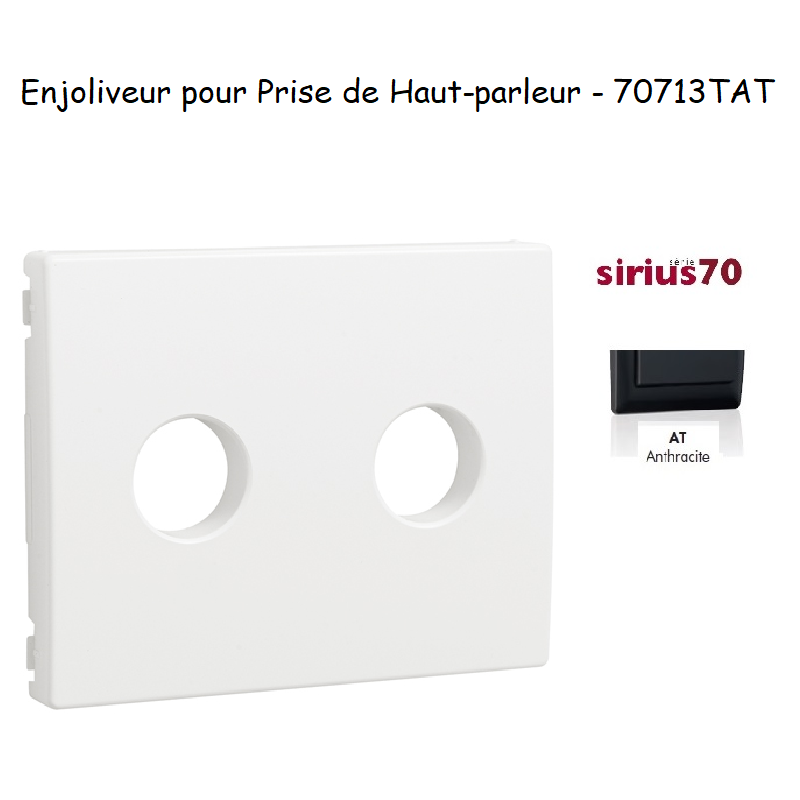 Enjoliveur pourprise de hait parleur avec terminaux à vis Sirius 70713TAT Anthracite