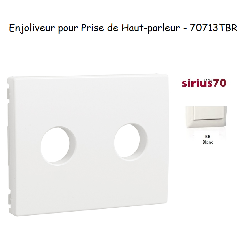 Enjoliveur pourprise de hait parleur avec terminaux à vis Sirius 70713TBR Blanc