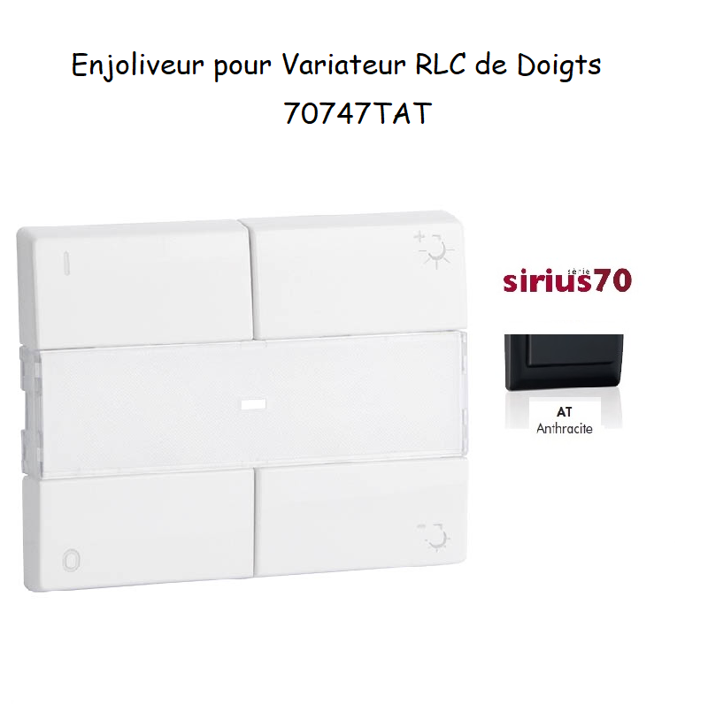 Enjoliveur pour Variateur RLC de doigts Sirius 70 70747TAT Anthracite
