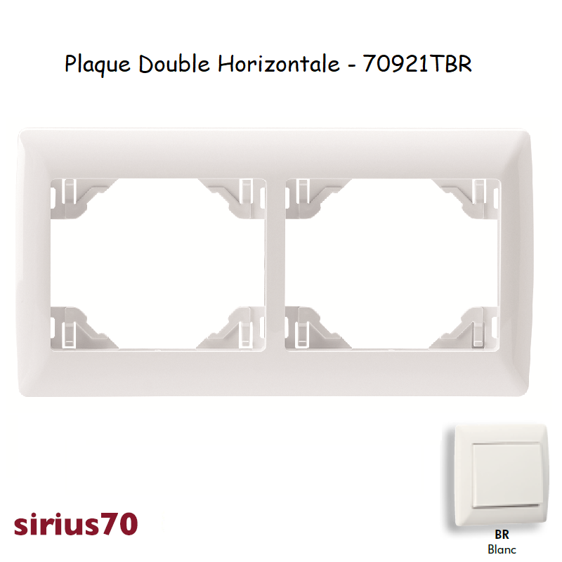 Plaque double horizontale 70921TBR