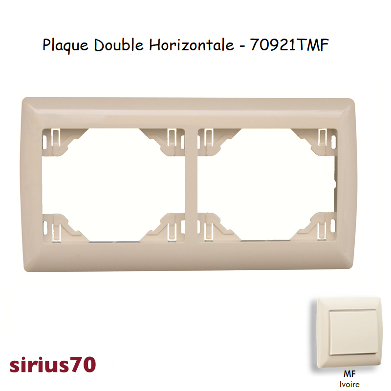 Plaque double horizontale 70921TMF