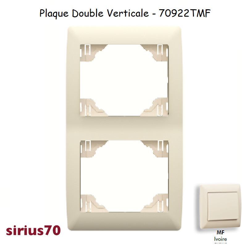 Plaque double verticale 70922TMF