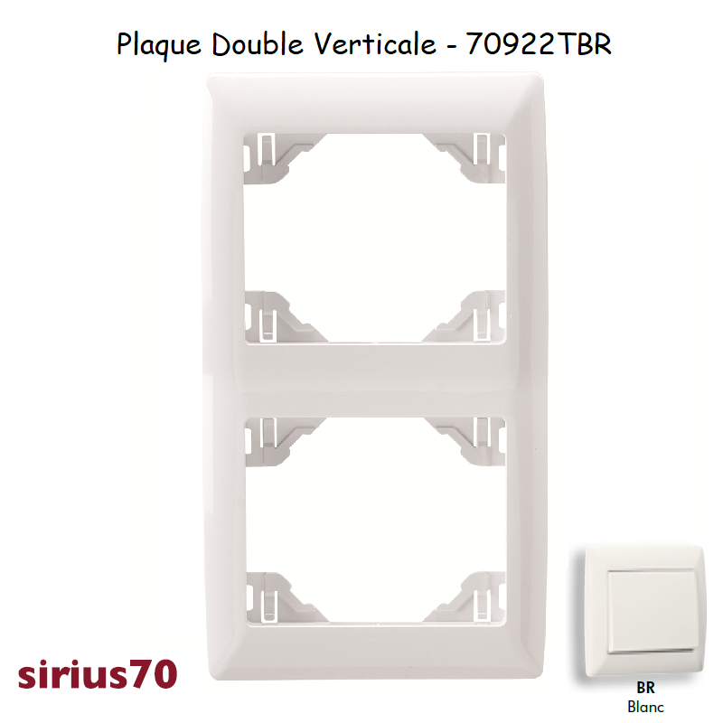 Plaque double verticale 70922TBR