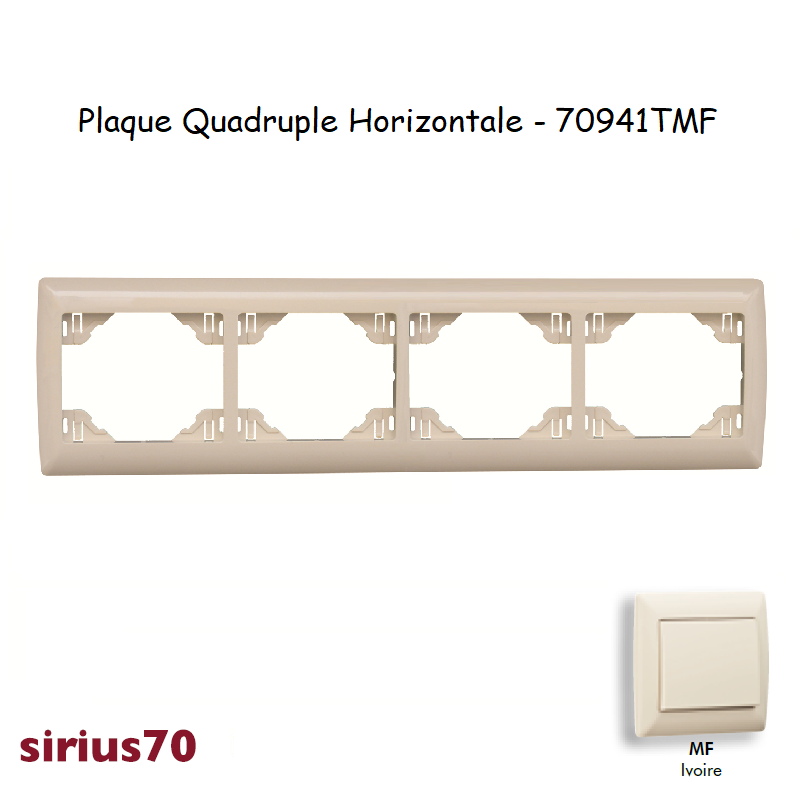 Plaque quadruple horizontale 70941TMF