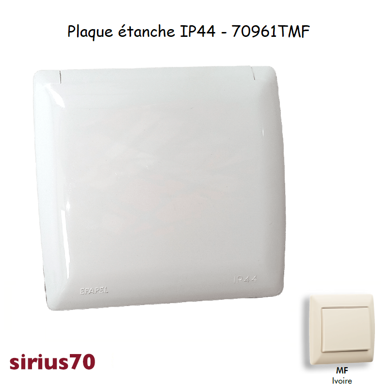 Plaque étanche IP44 70961TMF