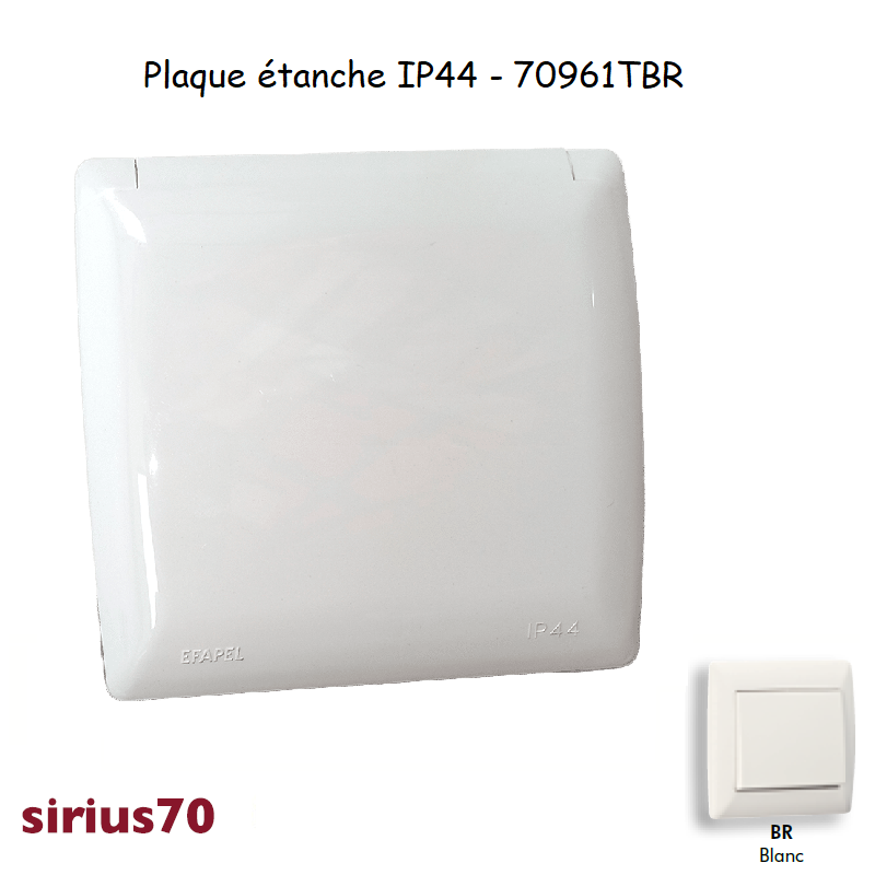 Plaque étanche IP44 70961TBR