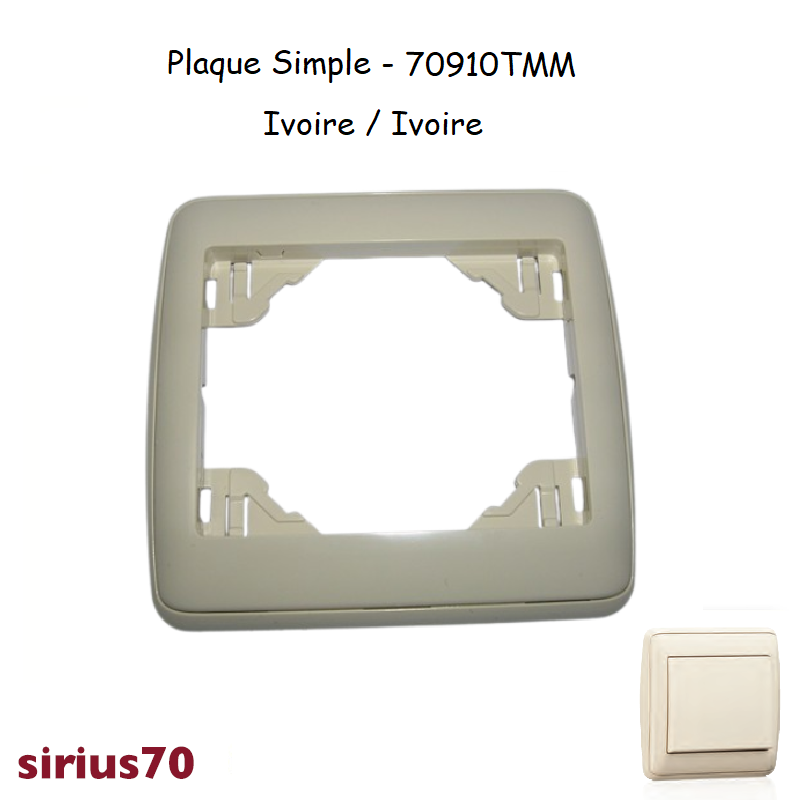 Plaque simple 70910Tmm