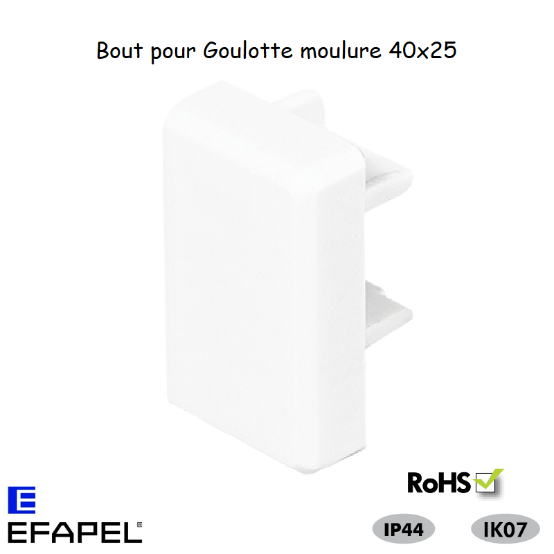 Bout pour goulotte série 10 Moulures 40x25 10485ABR