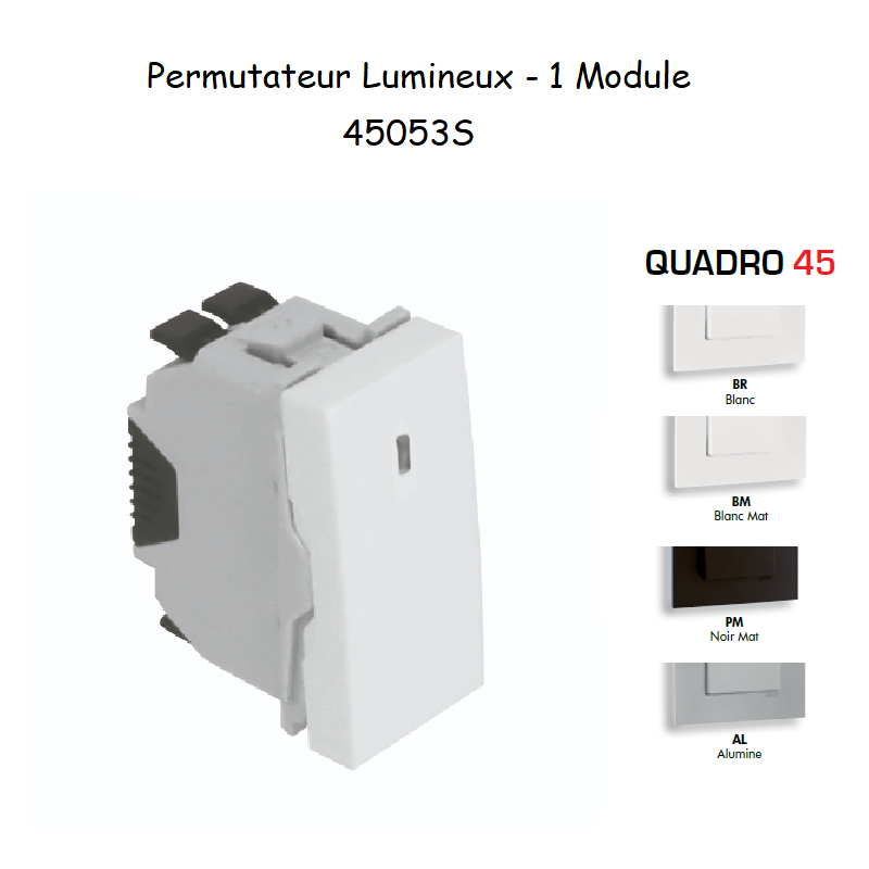 Permutateur Lumineux 1 module Quadro 45053S