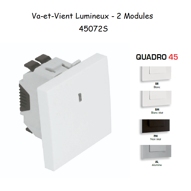 Va-et-Vient lumineux 2 modules Quadro 45072S