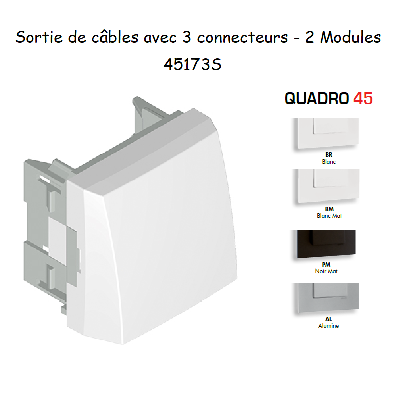 Sortie de câbles 2 modules de 3 bornes 45173S
