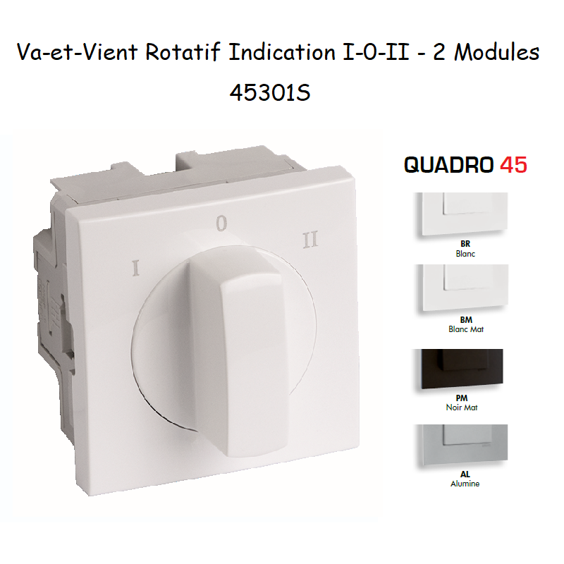 Va-et-Vient rotatif 2 modules Quadro 45301S