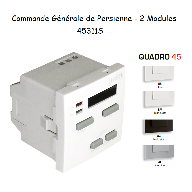 Commande Générale de persienne avec capteur IR Quadro 45311S