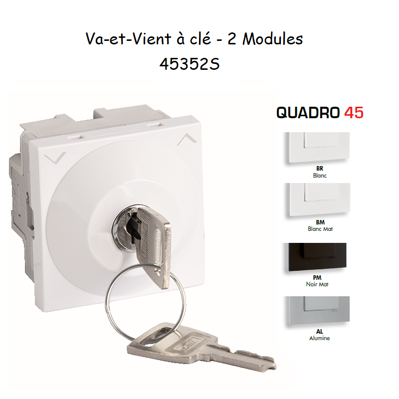 Va-et-Vient à clé - 2 Modules Quadro 45352S