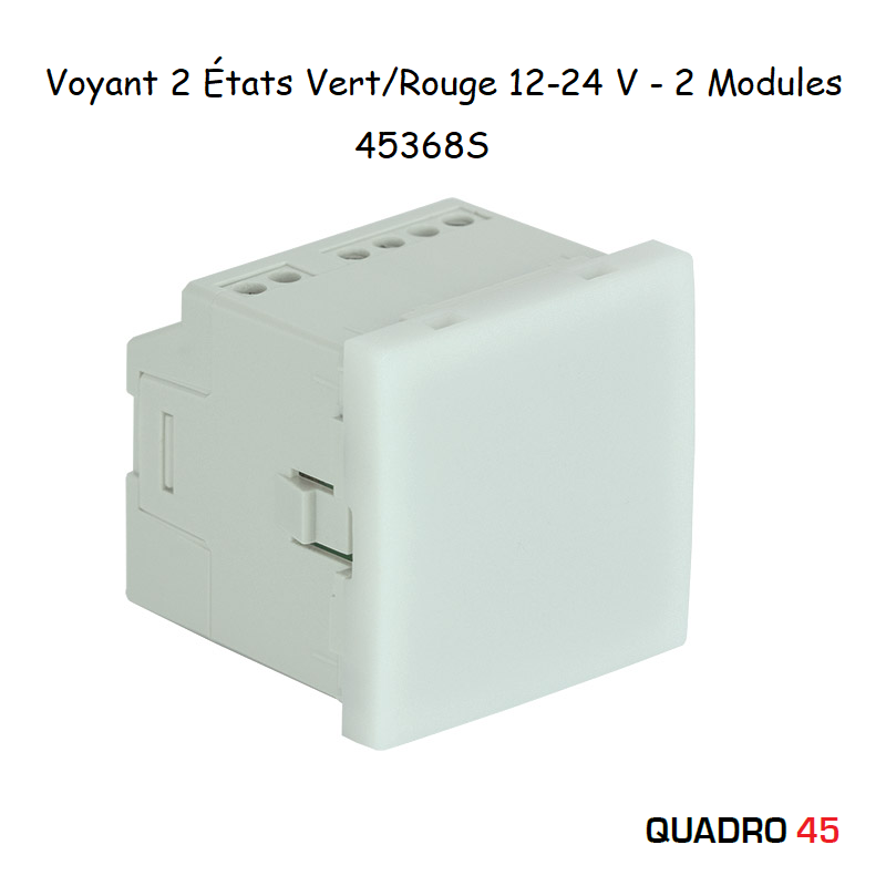 Voyant 2 États Vert Rouge 12-24V- 2 Modules Quadro 45368S