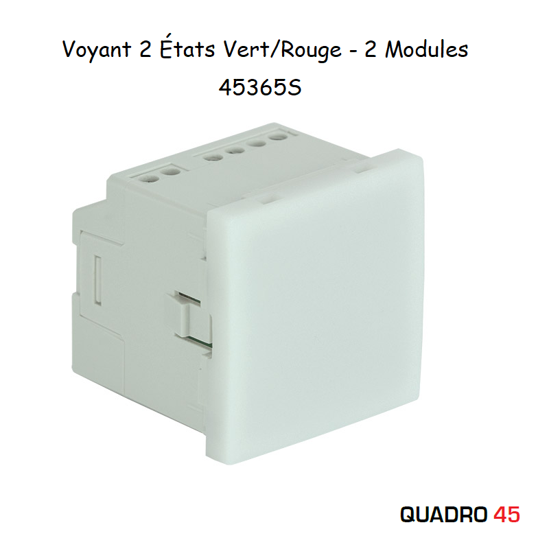 Voyant 2 États Vert Rouge - 2 Modules Quadro 45365S