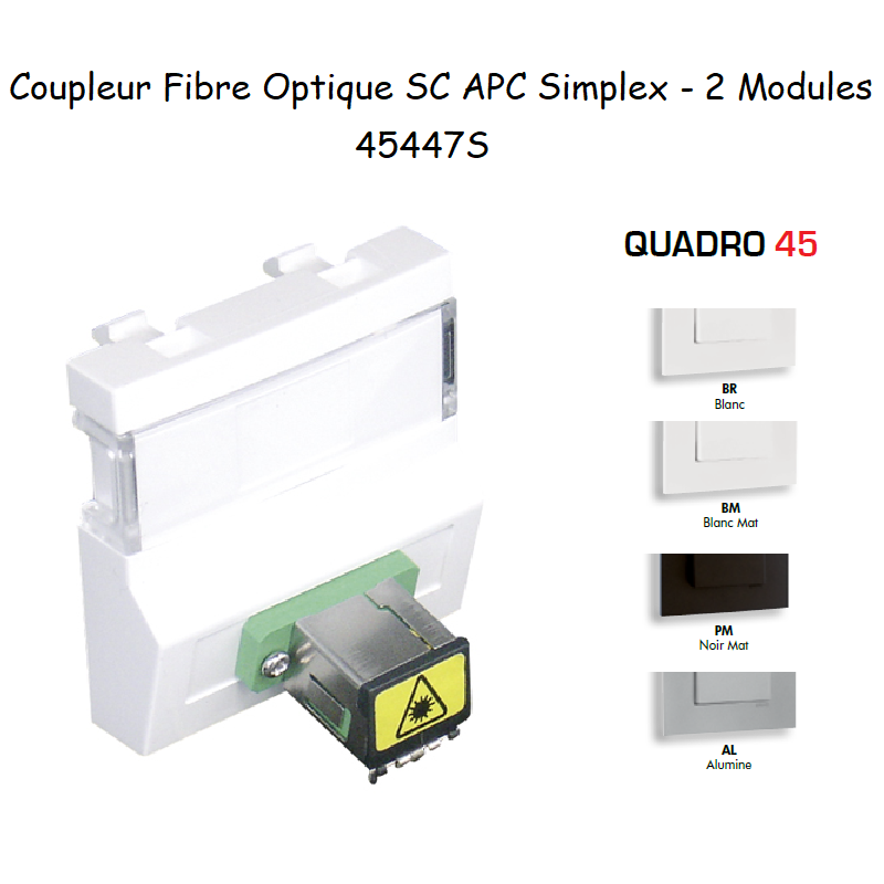 Module avec coupleur de fibre optique SC APC Simple Quadro 45447S