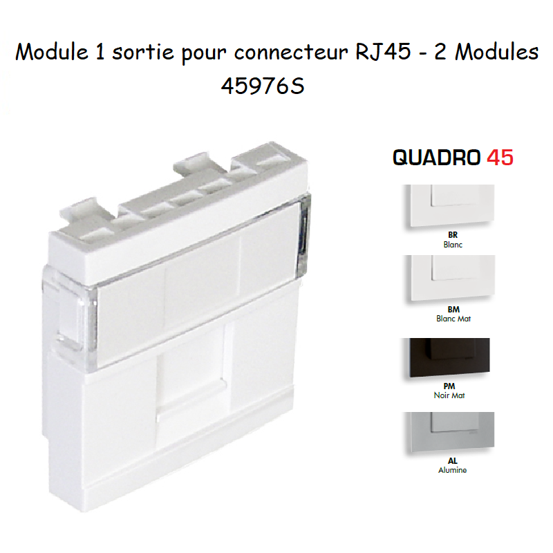 Module 1 sortie pour connecteur RJ45 45976S