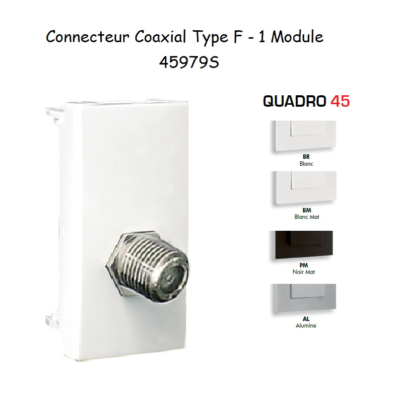 Module avec connecteur Coaxial Type F Quadro 45979S