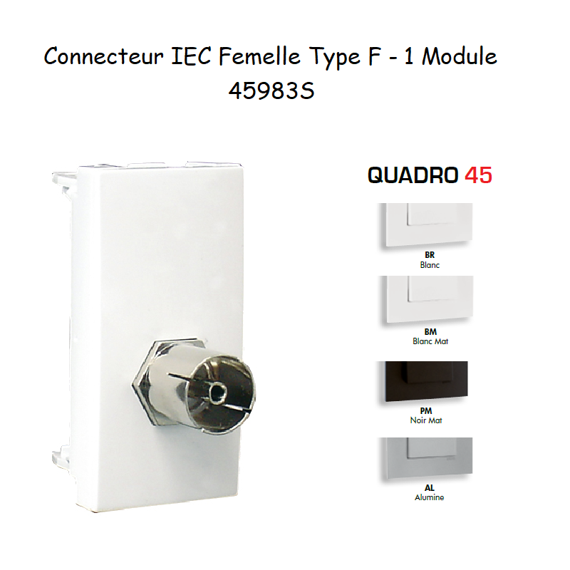 Module avec connecteur IEC Femelle Type F Quadro 45983S
