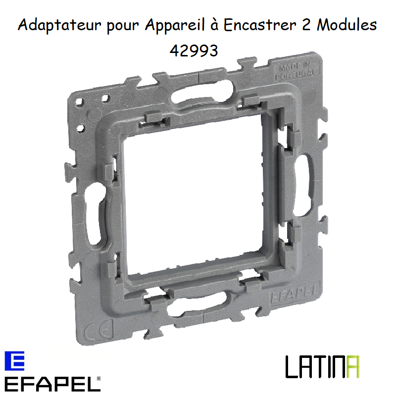 Adaptateur pour Appareil à Encastrer 2 Modules sans Griffes 42993