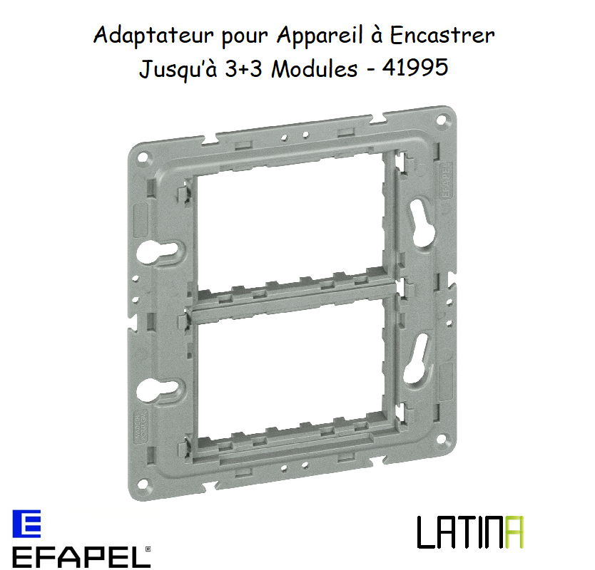 Adaptateur pour Appareil à Encastrer Jusqu’à 3+3 Modules 41995