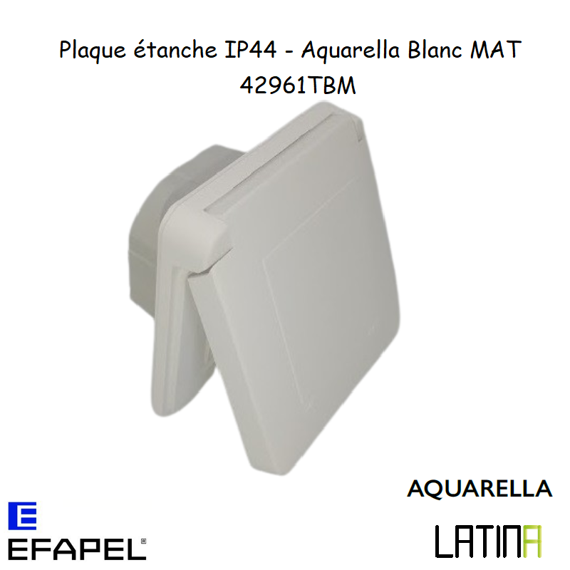Plaque étanche IP44 42961TBM Blanc MAT