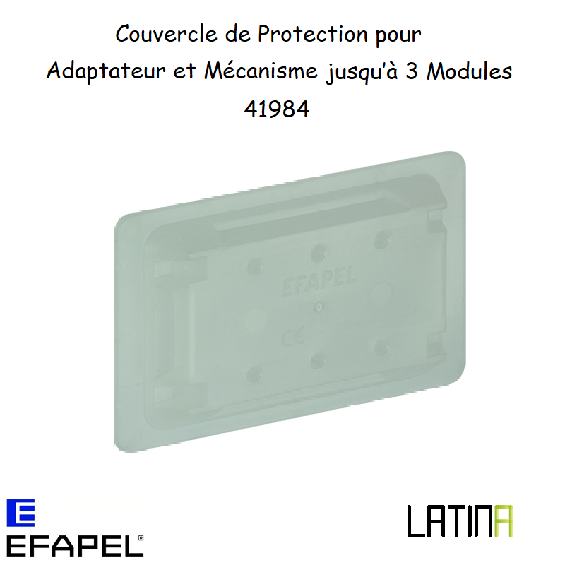 Couvercle de Protection pour Adaptateur et Mécanisme - 3 Modules 41984