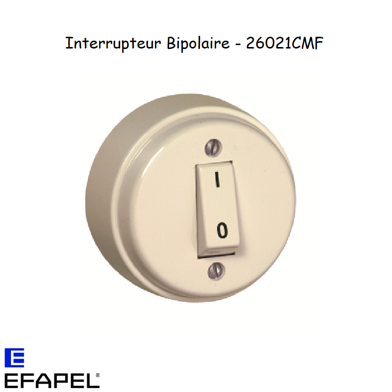 Interrupteur bipolaire rétro 26021CMF