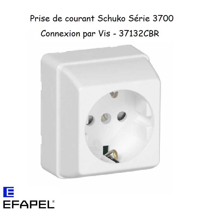 Prise de Courant Schuko Série 3700 EFAPEL 37132C