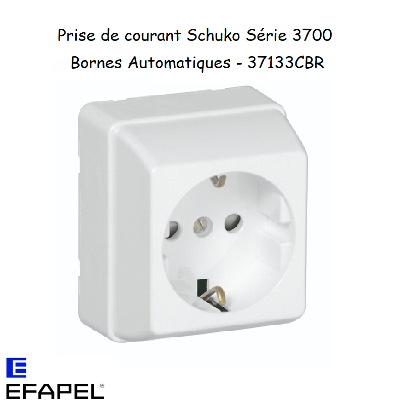 Prise de Courant Schuko Série 3700 EFAPEL 37133C