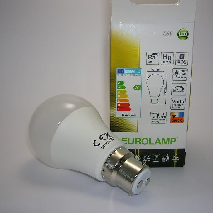 147-80255 Ampoule led A60 B22 Eurolamp-1