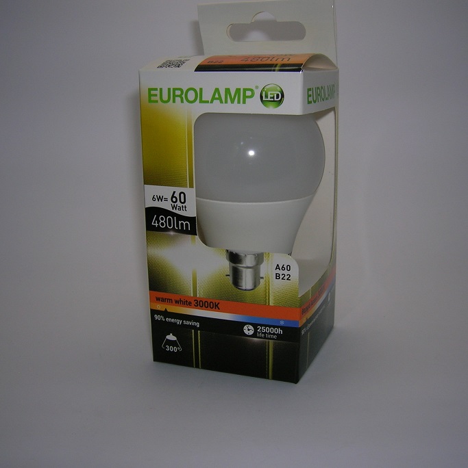 147-80255 Ampoule led classique A B22 Eurolamp