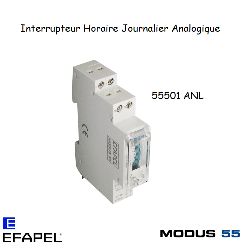 Interrupteur horaire journalier analogique 55501ANL