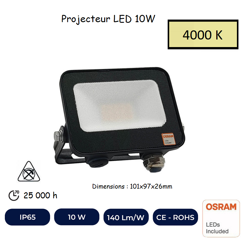 projecteur-led-10w-osram-chip