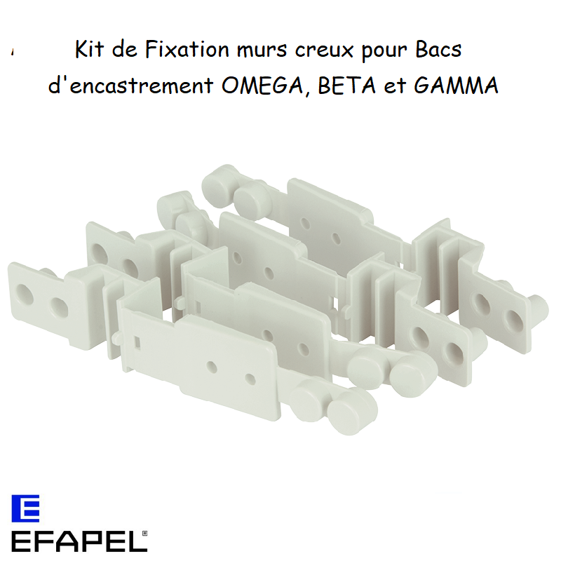 Kit de fixation pour bacs dencastrement murs creux 60914