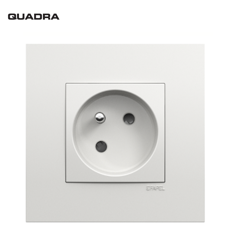 Prise de courant Française Quadro45 Blanc