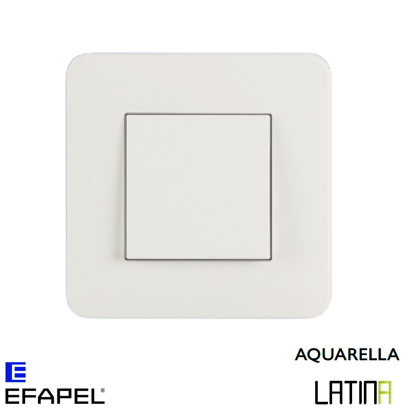 Interrupteur doigt simple LATINA Aquarella Blanc mat