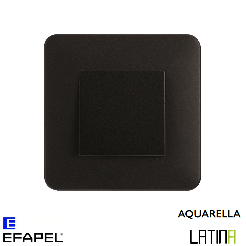Interrupteur doigt simple LATINA Aquarella Noir MAT