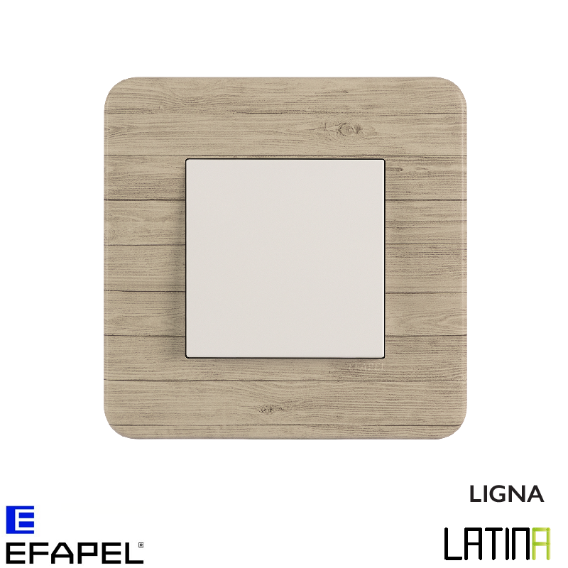 Interrupteur doigt simple LATINA LIGNA Chêne