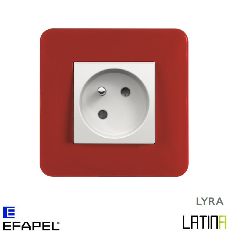 Prise de courant LATINA LYRA Rouge TRJ