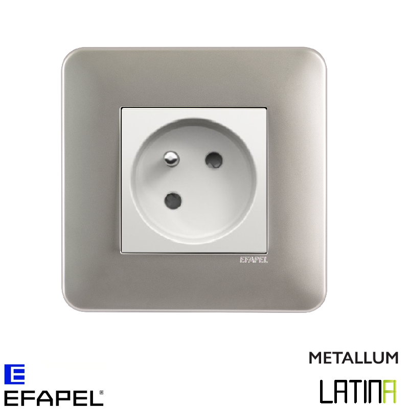 Prise de courant LATINA metallum aluminium