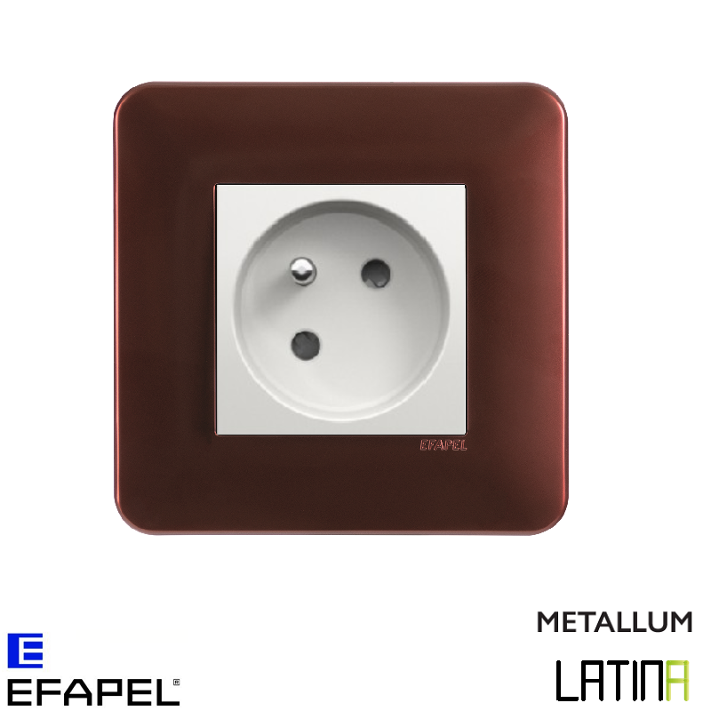 Prise de courant LATINA metallum Rouge