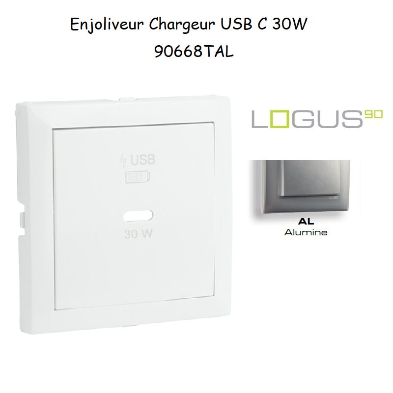 Enjoliveur pour Chargeur USB Type C Power Delivery 30 W 90668TAL