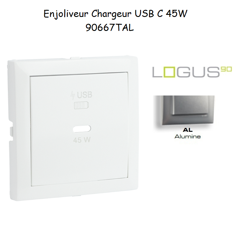 Enjoliveur pour Chargeur USB Type C Power Delivery 45 W 90667TAL