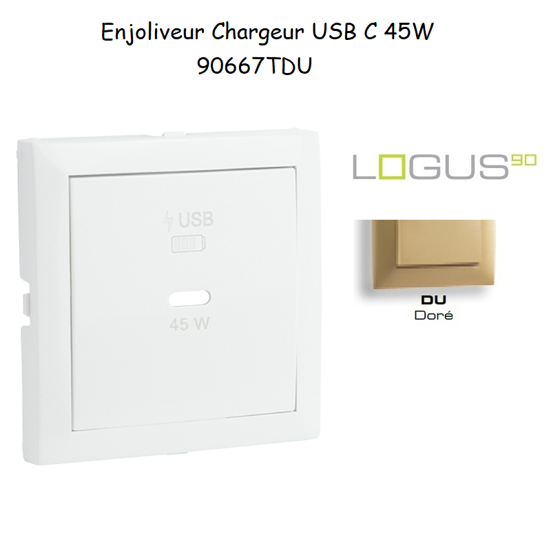 Enjoliveur pour Chargeur USB Type C Power Delivery 45 W 90667TDU
